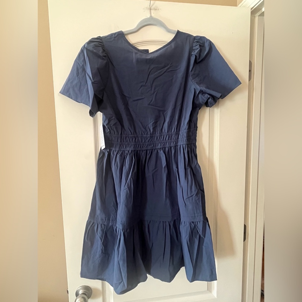 Stitchdrop Designer Navy Cotton Women's Mini Dress Size Large - Picture 8 of 15